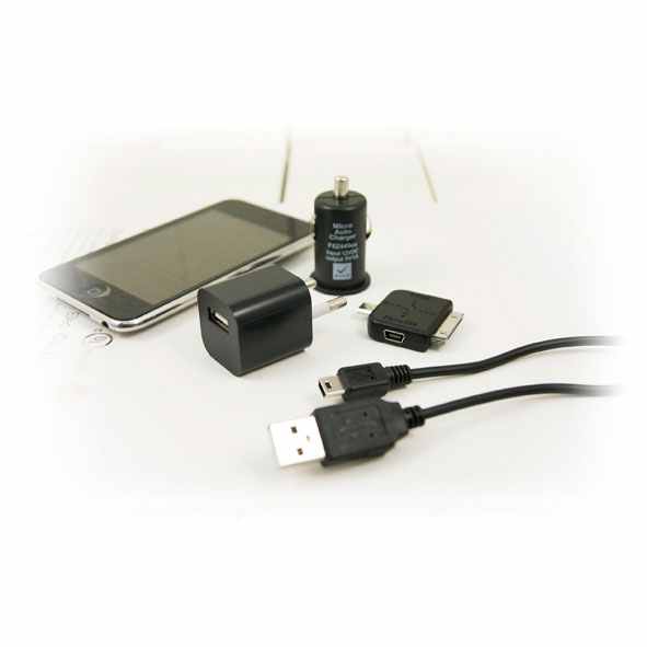Cargador Universal 4 En 1 Micro Usb Negro Smartphiphone Mtk
